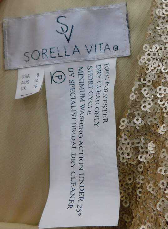 Women's Sorella Vita Sleeveless Gold Dress Size 8 image number 2