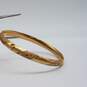 14k Gold Chiseled 7mm Slide Out Bangle Bracelet Damage  7.2g image number 7
