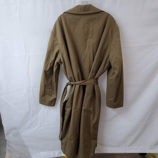 ASOS Design Tie Waist Tan Trench Coat Size M image number 2