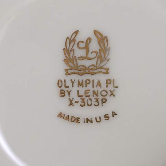 Vintage Set of 6 Lenox Olympia PL Saucers and 1 Bread Plate image number 4