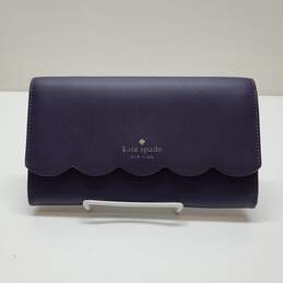 Kate Spade Gemma Wallet on a Chain Crossbody Bag Purple Smooth Leather alternative image