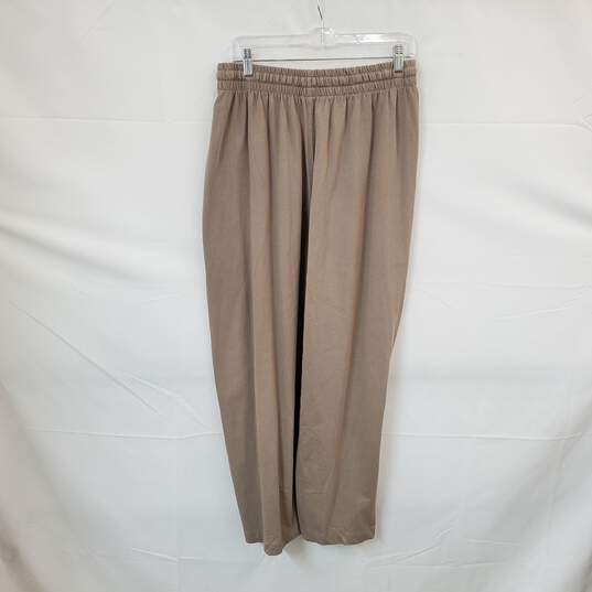 Zara Taupe Elastic Waist Pull On Pant WM Size L NWT image number 2