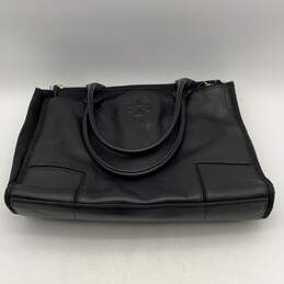 Tory Burch Womens Top Handle Handbag Double Strap Black Leather