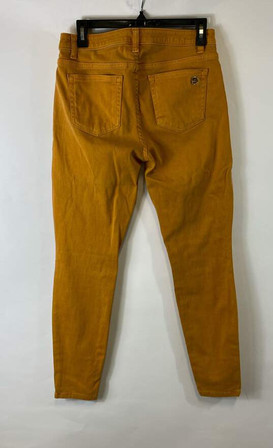 Michael Kors Womens Yellow Pockets Low Rise Denim Skinny Leg Jeans Size Small image number 2