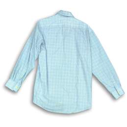 Michael Kors Mens White Blue Yellow Print Long Sleeve Shirt Size M alternative image