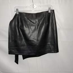 MNG Black Faux Leather Skirt NWT Size L alternative image