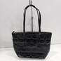 Women's Coach Signature Black Patent Leather Shoulder Tote Bag Purse image number 2