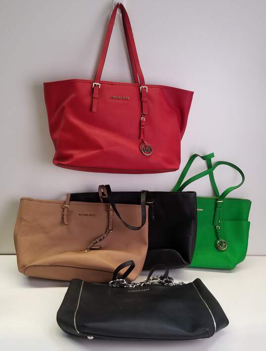 Buy the Michael Kors Saffiano Leather Shoulder Bag Bundle Lot of 5