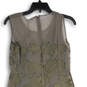 NWT Womens Gray Floral Sleeveless Round Neck Pleated Fit & Flare Dress Sz 2 image number 4