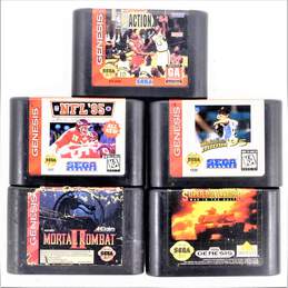 Sega Genesis Video Game Lot of 10 Loose Sonic Mortal Kombat NBA Action alternative image