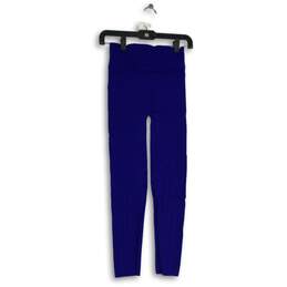 NWT Adidas Womens Blue Stretch Activewear Pull-On Compression Leggings Size M alternative image