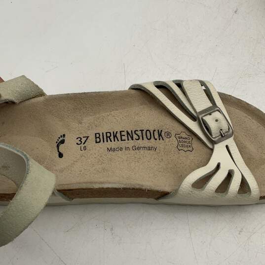 Birkenstock Womens White Open Toe Adjustable Buckle Strappy Sandals Size 6 image number 5
