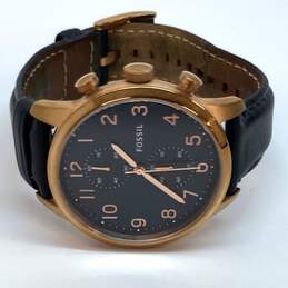 Designer Fossil Townsman FS4933 Blue Leather Strap Chronograph Wristwatch alternative image