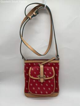 Dooney & Bourke Womens Red And Beige Handbag