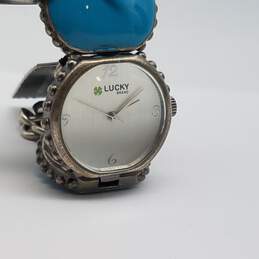 Lucky Brand 161141 Y121E 30mm St. Steel Tear Drop Shape Link Bracelet Watch 96g