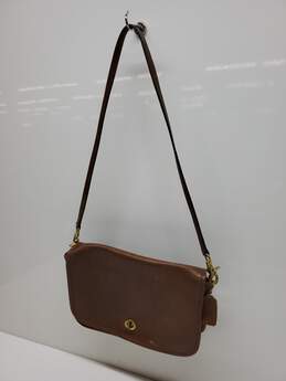COACH NYC Brown Distressed Leather Clutch Shoulder Convertible Bag