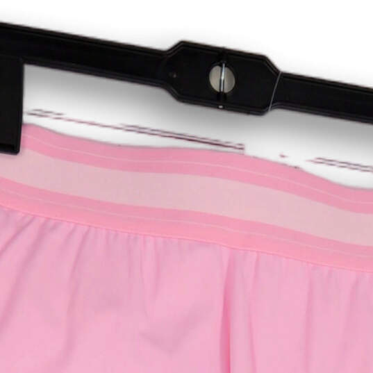 NWT Womens Pink Regular Fit Flat Front Elastic Waist Mini Skirt Size S image number 3