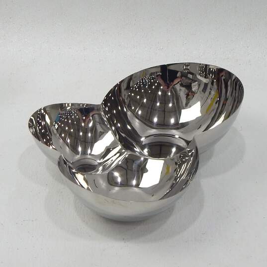 VTG Nambe Pulse Chip & Dip #MT1193 and Tear Drop Aluminum Bowl #562 IOB image number 2