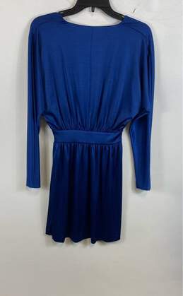 NWT Halston Heritage Womens Sapphire V-Neck Pullover Fit & Flare Dress Size 0 alternative image