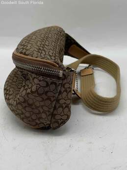 COACH Y2K Khaki Tan Signature Jacquard Waist Pouch Belt Bag F05093 Near Vintage alternative image