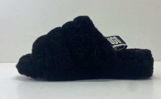UGG Fluff Yeah Black Slip-On Slippers Women's Size 7 image number 2