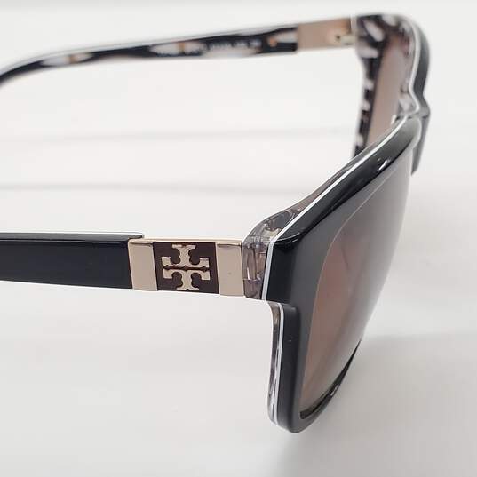 Tory Burch Black Animal Print Sunglasses TY7031 image number 6