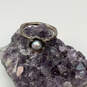 Designer Pandora 925 Sterling Silver Flower Shape Hammered Band Ring image number 1
