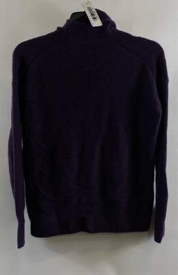 NWT Vince Women's Dark Purple Cashmere Cowl Neck Pullover Sweater Size XXS alternative image