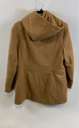 London Fog Womens Brown Long Sleeve Pockets Full Zip Hooded Coat Size Large alternative image