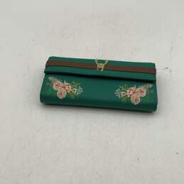 Infinity Saga Womens Clutch Wallet Embroidered Inner Pocket Green Floral alternative image
