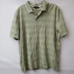 Ted Baker Green Textured Polo Shirt Size 3