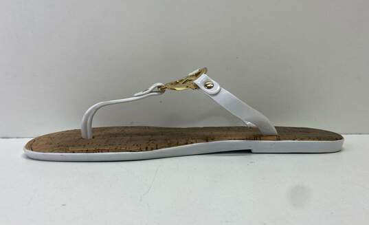 Michael Kors White PVC Quark Slide Thong Sandals Size 9 M image number 2