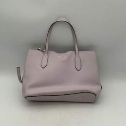 Kate Spade New York Womens Purple Leather Buckle Detachable Strap Satchel Bag