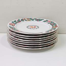 Bundle of 8 Royal Majestic Holiday China Salad Plates