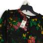 NWT Cabi Womens Black Floral Ruffle Balloon Sleeve Thespian Blouse Top Size M image number 3