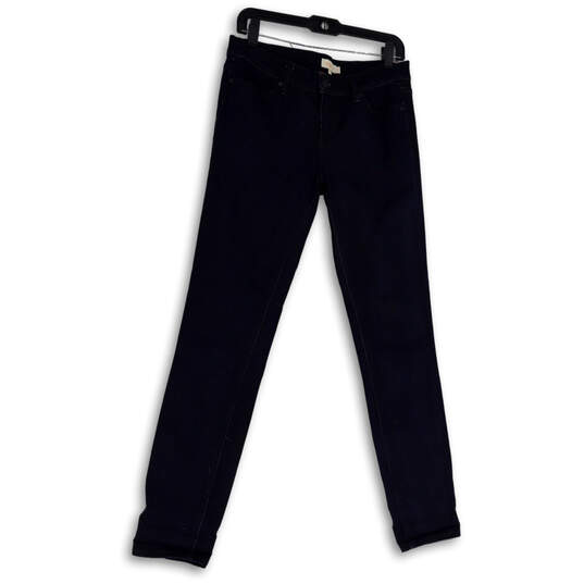 Womens Blue Denim Dark Wash Stretch Pocket Straight Leg Jeans Size 29 image number 1