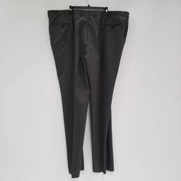 NWT Mens Black Pleated Front Straight Leg Pockets Wool Dress Pants Size 50 alternative image