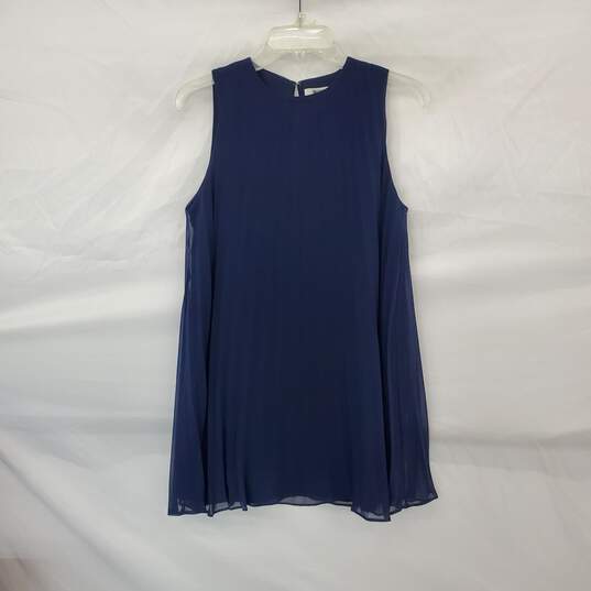 BB Dakota Navy Blue Pleated Lined Sleeveless Dress WM Size XS image number 1