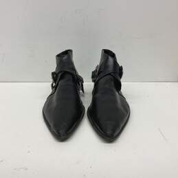 Authentic Saint Laurent Black Monk Strap Ankle Boot M 11