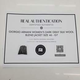 Authenticated Giorgio Armani Silk/Wool Blend Blazer Jacket Women's Size 46 alternative image