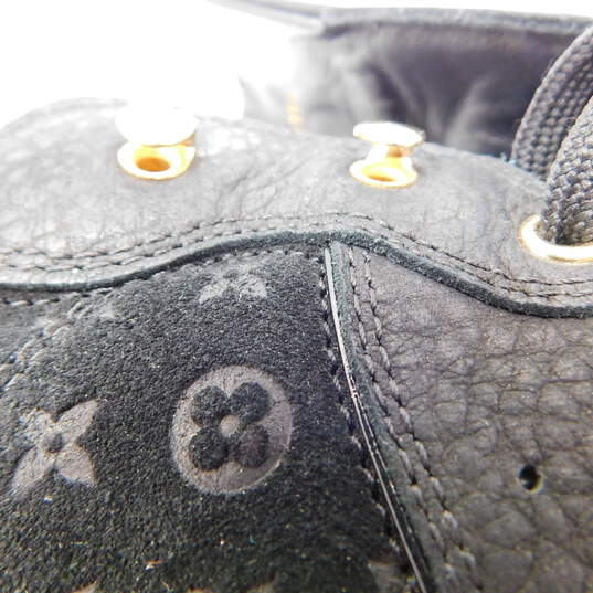 Buy the Louis Vuitton Black Monogram Nubuck Calf Leather & Suede