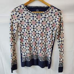 Tory Burch Long Sleeve Cotton Floral Top Women's Size XS