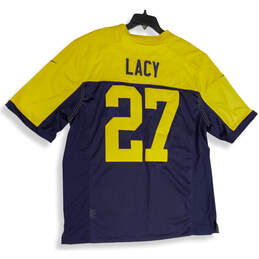 Mens Yellow Blue Green Bay Packers Eddie Lacy #27 NFL Football Jersey Sz XL alternative image