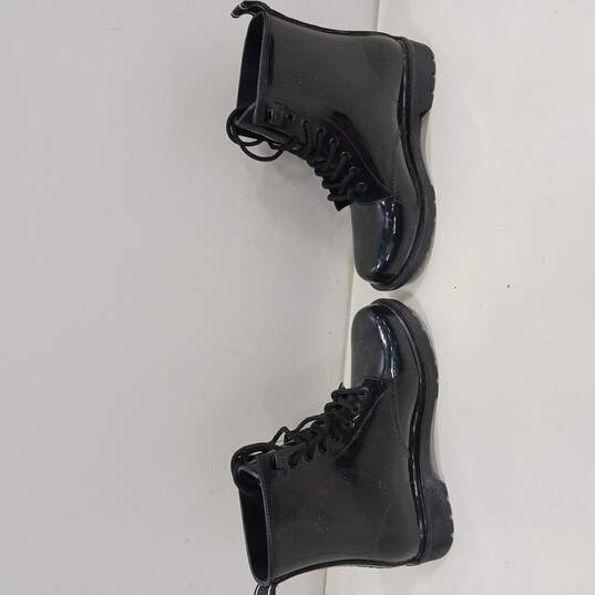 Buy the Michael Kors Girls Black Patent Leather Combat Style Lace Up Water  Boots Size 7 | GoodwillFinds