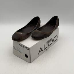 NIB Aldo Womens Brown Round Toe Slip On Ballet Flats Size EU 40