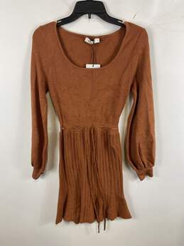 Byinns Women Brown Sheath Sweater Dress M NWT