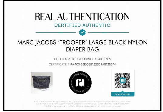 Marc Jacobs ' Trooper ' Large Black Nylon Diaper Bag image number 9