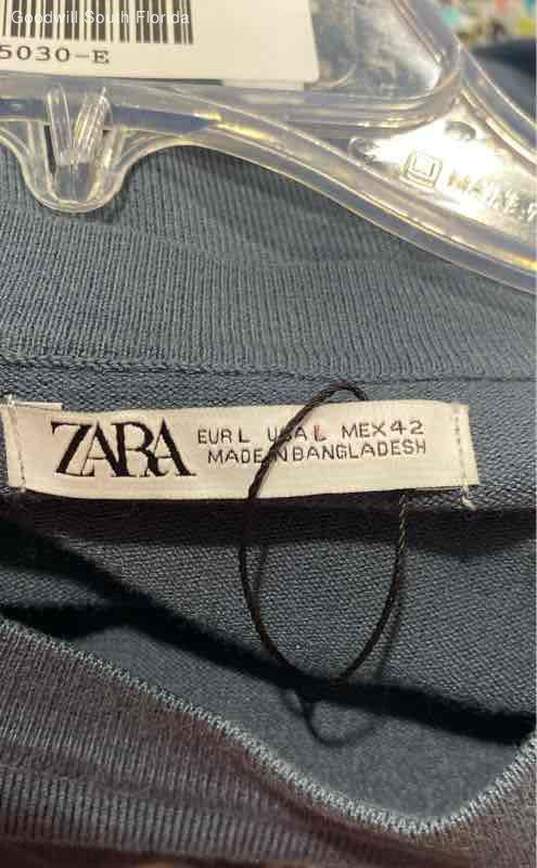 Zara Mens Blue Sweater Size L image number 5