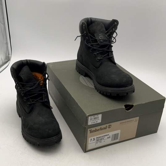 Timberland Mens Combat Boots TB010073 Waterproof Round Toe Black Size 7.5 w/ Box image number 1