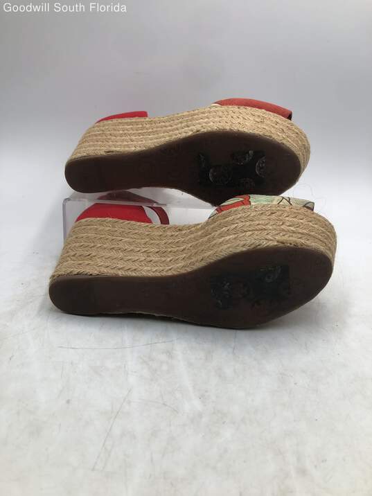 Tory Burch Red And Beige Womens Shoes Size 6 image number 6